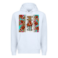 White american football mom Premium Hoodie - LillyAllenDesigns
