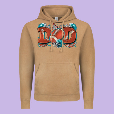 Dad American Football Vintage Hoodie Designed By Zillion Design Studio