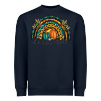 Navy happy fall y'all rainbow Heavyweight Sweatshirt - RanaPortraitStore