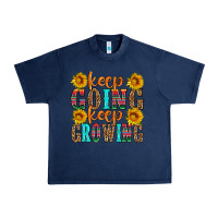 Navy keep going keep growing Urban Heavy Tee - HRA Design Shop
