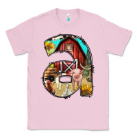 Bubblegum Pink farm life alphabet lowercase letters a Classic Tee - BundleAndBundleShop