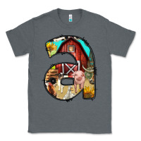 Charcoal Heather farm life alphabet lowercase letters a Classic Tee - BundleAndBundleShop