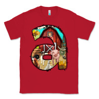 Red farm life alphabet lowercase letters a Classic Tee - BundleAndBundleShop