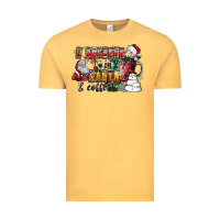 Vintage Mustard I Believe In Santa And Coffee Vintage Tee - CowhideDigitalArt