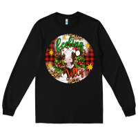 Black Christmas feeling jolly cow ornament Long Sleeve Tee - Artiststas