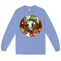 Colony Blue Christmas feeling jolly cow ornament Long Sleeve Tee - Artiststas