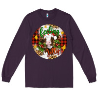 Plum Christmas feeling jolly cow ornament Long Sleeve Tee - Artiststas