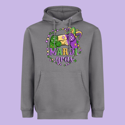 Mardi Gras Game Heavyweight Hoodie Designed By Maliassmallbusiness