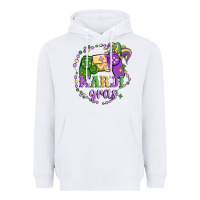 White mardi gras game Heavyweight Hoodie - MaliasSmallBusiness