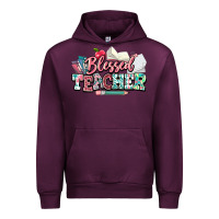 Mauve Wine blessed teacher school Urban Hoodie - NancyCooperArtShop