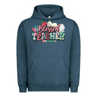 Pigment Midnight Navy blessed teacher school Urban Hoodie - NancyCooperArtShop