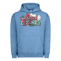 Pigment Pebble Blue blessed teacher school Urban Hoodie - NancyCooperArtShop