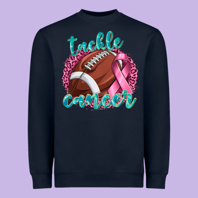 Tackle Cancer Football Heavyweight Sweatshirt Designed By Texasbilliewilder