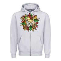 Heather Grey christmas baby jesus sunflower Zipper Hoodie - Jasminsmagicworld