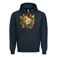Navy christmas baby jesus sunflower Zipper Hoodie - Jasminsmagicworld