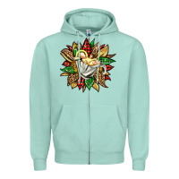 Seafoam christmas baby jesus sunflower Zipper Hoodie - Jasminsmagicworld