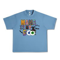 Pebble Blue Mama is my Boo Urban Heavy Tee - CowhideDigitalArt