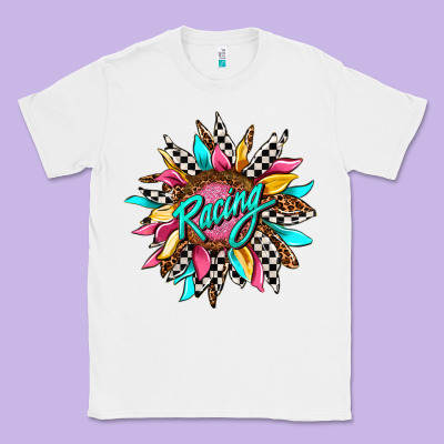 Racing Sunflower Classic Tee Designed By Adodesignshop
