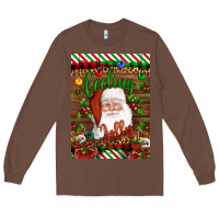 Chestnut Christmas Feeling Jolly Santa Long Sleeve Tee - Artiststas