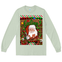 Matcha Christmas Feeling Jolly Santa Long Sleeve Tee - Artiststas