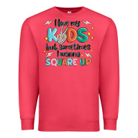 Cardinal i love my kids but sometimes i wanna square up Premium Sweatshirt - MaliasSmallBusiness