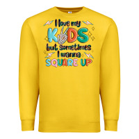 Lemon i love my kids but sometimes i wanna square up Premium Sweatshirt - MaliasSmallBusiness