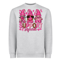 Heather Grey Support Squad with Gnomes Heavyweight Sweatshirt - texasbilliewilder