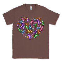 Chestnut cancer ribbon heart Classic Tee - AdoDesignShop