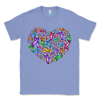 Colony Blue cancer ribbon heart Classic Tee - AdoDesignShop
