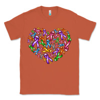 Copper cancer ribbon heart Classic Tee - AdoDesignShop