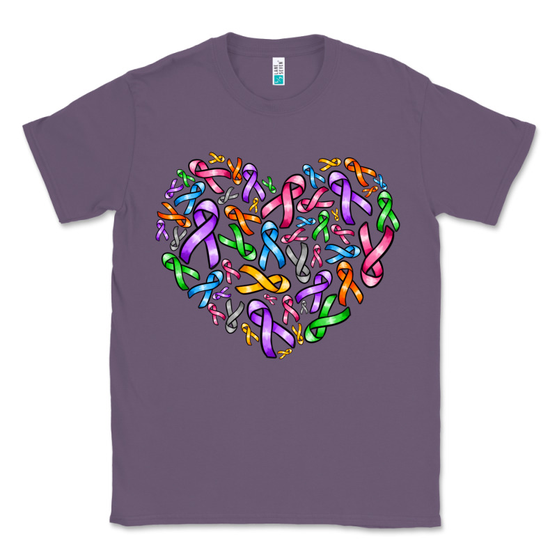 Cancer Ribbon Heart Classic Tee by AdoDesignShop | Teevron