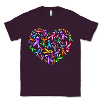 Plum cancer ribbon heart Classic Tee - AdoDesignShop