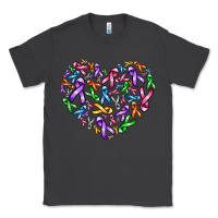Smoke cancer ribbon heart Classic Tee - AdoDesignShop