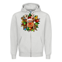 Dove Grey Christmas reindeer sunflower Zipper Hoodie - Jasminsmagicworld