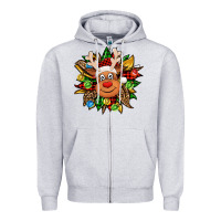 Heather Grey Christmas reindeer sunflower Zipper Hoodie - Jasminsmagicworld