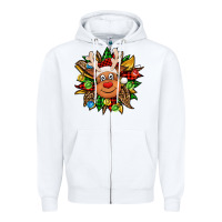 White Christmas reindeer sunflower Zipper Hoodie - Jasminsmagicworld