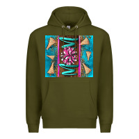 Army Green cheer mom Premium Hoodie - LillyAllenDesigns