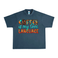 Midnight Navy coffee is my love language Urban Heavy Tee - HRA Design Shop