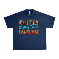 Navy coffee is my love language Urban Heavy Tee - HRA Design Shop