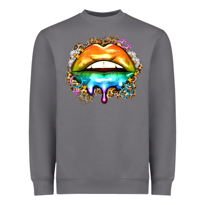 Rainbow Lips Heavyweight Sweatshirt by Zillion Design Studio | Teevron