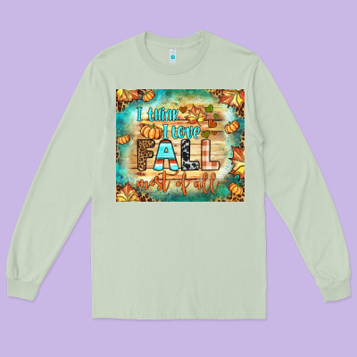 I Think I Love Fall Most Of All Tumbler Long Sleeve Tee Designed By Bundleandbundleshop