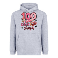 Heather Grey 100 days sharper school Heavyweight Hoodie - MaliasSmallBusiness