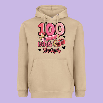 100 Days Sharper School Heavyweight Hoodie Designed By Maliassmallbusiness