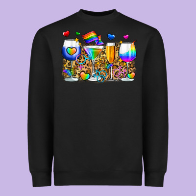 Pride Wine Cups Heavyweight Sweatshirt Designed By Zillion Design Studio