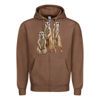 Chestnut 3 meerkat Zipper Hoodie - LillyAllenDesigns