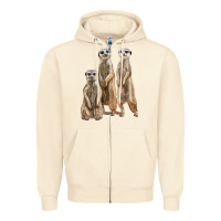 Sandshell 3 meerkat Zipper Hoodie - LillyAllenDesigns