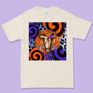 Halloween Bull Skull Premium Tee Designed By Barkaloodesign