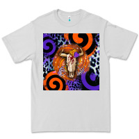 Dove Grey halloween bull skull Premium Tee - BarkalooDesign