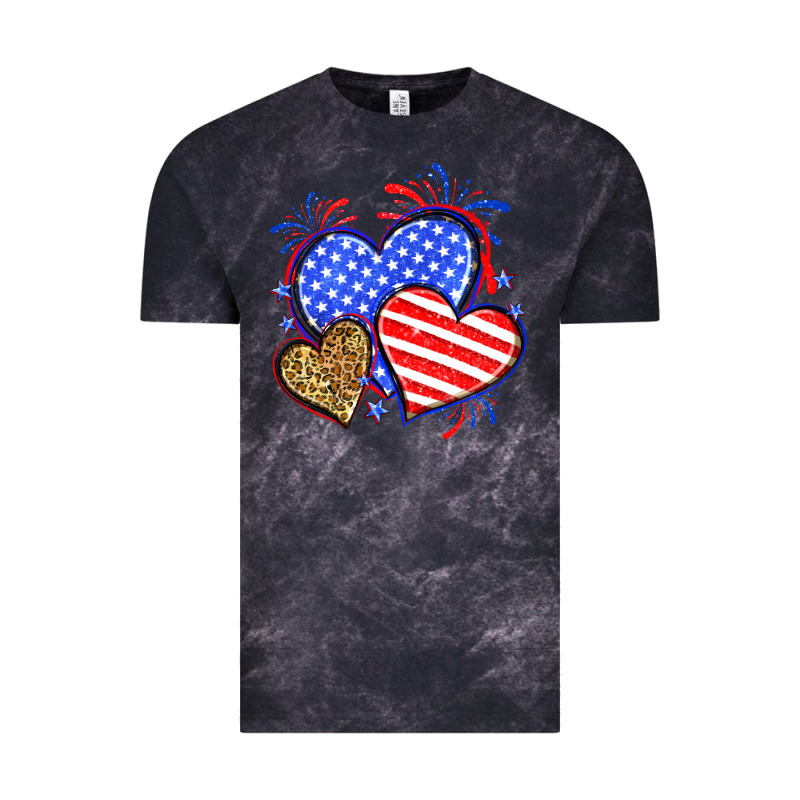 American Flag Leopard Hearts Vintage Tee by Neo Western | Teevron