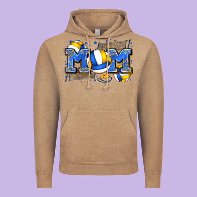 Mom Volleyball Vintage Hoodie Designed By Zillion Design Studio